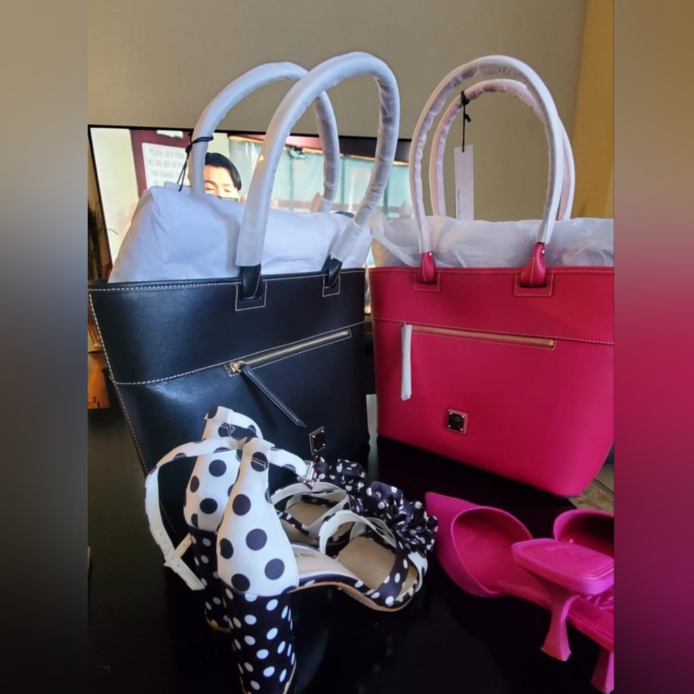 Dooney & Bourke Black & Pink Brand New Tote Bags (EXCLUDES SHOES) $150 Each